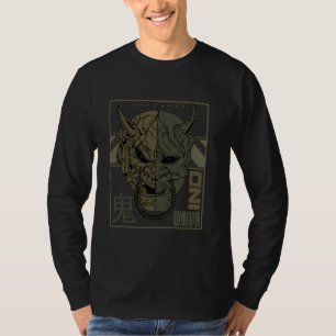 Camiseta Retro Oni Cyberpunk Samurai Arts para Bushido Warr