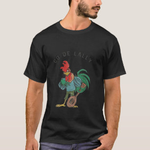 Camiseta Retro Oo de lally Singing Rooster guitarra galinha