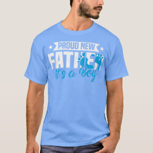 Camiseta Retro Orgulhoso Novo Padre É um Menino Sexo Rev