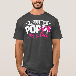 Camiseta Retro Orgulhoso Novo Poppa É uma Menina Gênero Rev