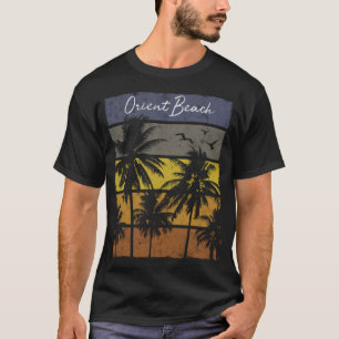 Camiseta Retro Orient Beach Santo Martin Beach Palm Tree be