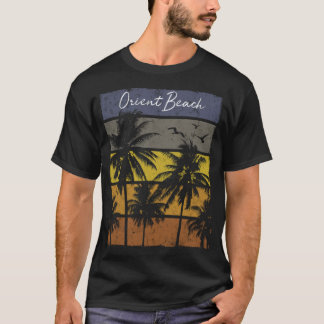 Camiseta Retro Orient Beach Santo Martin Beach Palm Tree be