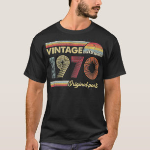 Camiseta Retro Original Parts 50th Vintage 1970 Birthday