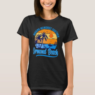 Camiseta Retro Ormond Beach Palm Tree Beach Summer