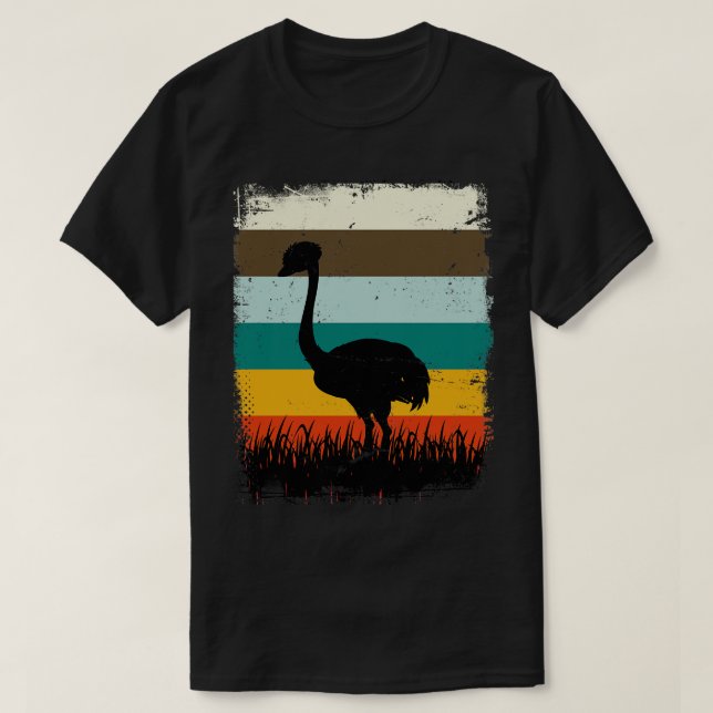 Camiseta Retro Ostrich (Frente do Design)