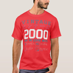 Camiseta Retro Otaku Kanji Vintage 2000 Birthday Ramen Anim