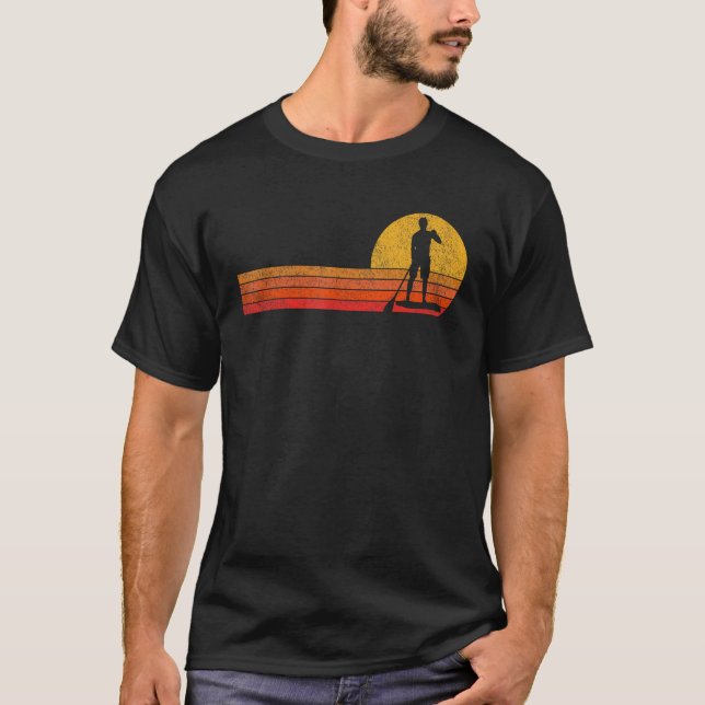 Camiseta Retro Paddleboard Paddleb Conselho Paddleb Para Ci (Frente)