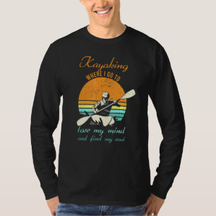 Camiseta Retrô Paddling Kayak Kayaking Onde Irei Para O Per
