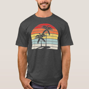 Camiseta Retro Palm Tree Vintage Tropical Beach Summer