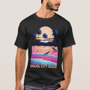 Camiseta Retro Panamá City Beach Surf Souvenir na Flórida