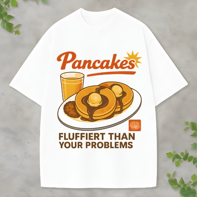 Camiseta Retro Pancake Stack A Fun Twist on Food Fashion (Criador carregado)