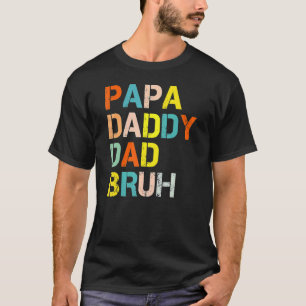 Camiseta Retro Papa Pai Bruh Dia de os pais