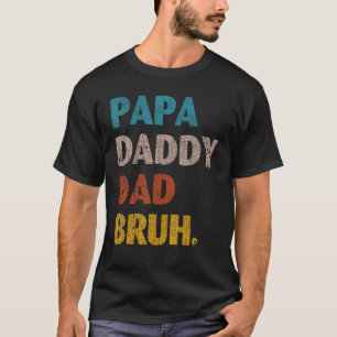 Camiseta Retro Papa Pai Bruh Dia de os pais