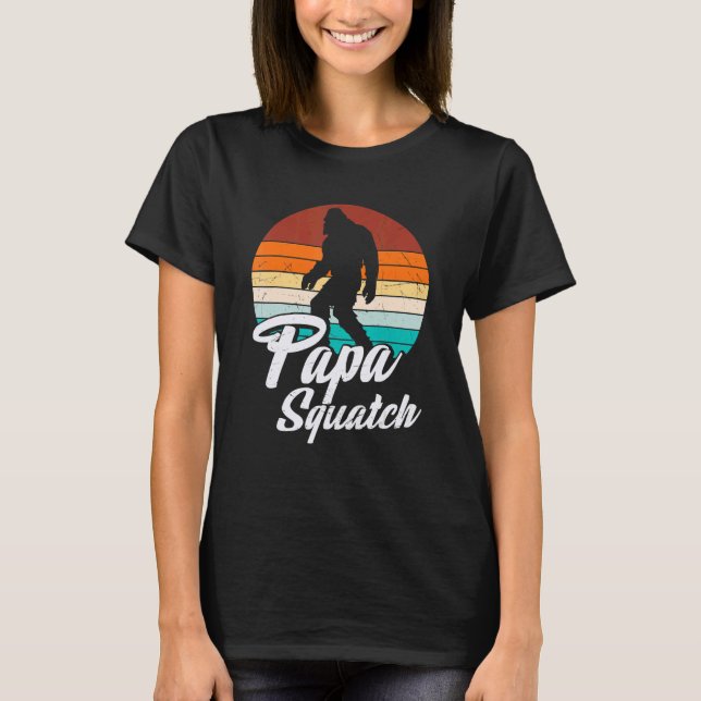 Camiseta Retro Papa Squatch Yeti Vintage (Frente)