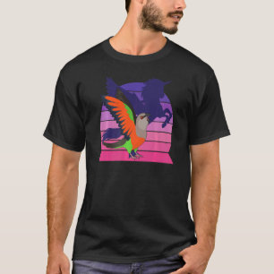 Camiseta Retro Papagaio Eu Asalei Unicórnio Eu Gritando Red