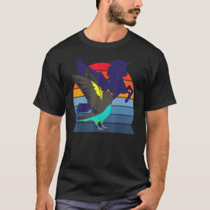 Camiseta Retro Papagaio Eu Asalei Unicórnio Gritando com Me