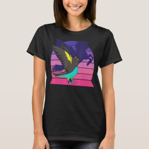 Camiseta Retro Papagaio Eu Asalei Unicórnio Gritando com Me
