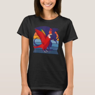Camiseta Retro Papagaio Eu Dragão Eu Gritando Maca-Escarlat