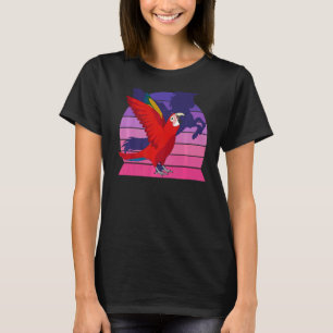 Camiseta Retro Papagaio I Asas Unicórnio I Scarlet Macaw