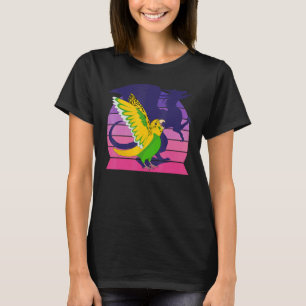 Camiseta Retro Papagaio I Dragão Alado I Gritando Amarelo B