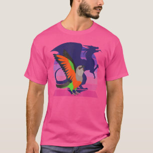 Camiseta Retro Papagaio I Dragão Asalado I Gritando Red Bel