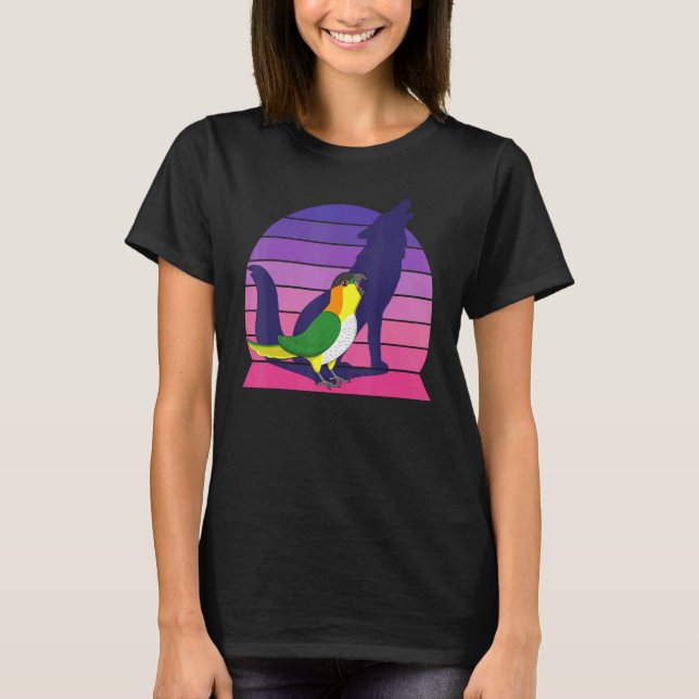 Camiseta Retro Papagaio I Howling Wolf I Gritando Cabeça Ne (Frente)