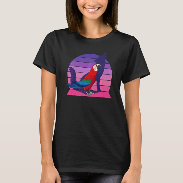 Camiseta Retro Papagaio I Howling Wolf I Gritando De Esquer (Frente)