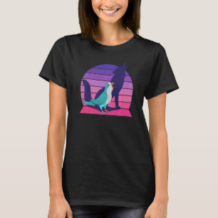 Camiseta Retro Papagaio I Howling Wolf I Gritando Monk Azul