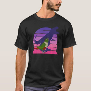 Camiseta Retro Papagaio I Tyrannosaurus Rex I Gritando Verd