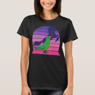 Camiseta Retro Papagaio I Unicórnio Gritando Macho Eclectus