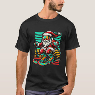 Camiseta Retro Papai Noel - Esqui de Natal