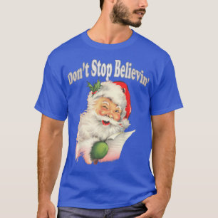 Camiseta Retro Papai Noel não pára de acreditar nos Papais