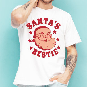 Camiseta Retro Papais noeis Bestie Modern Men's Christmas