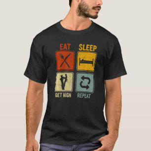 Camiseta Retro Para Dormir Arborista Reproduza Alta Repetiç