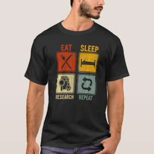 Camiseta Retrô Para Pesquisador Repetir Pesquisa Sobre O So