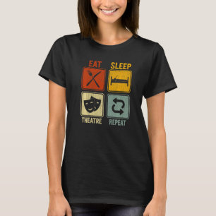 Camiseta Retro Para Repetição De Teatro De Sono