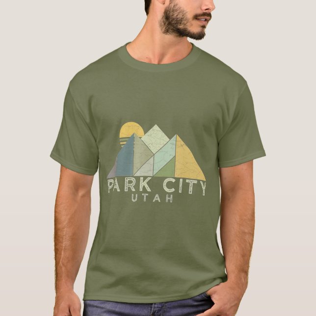 Camiseta Retro Park City Utah Caminhando Em Colapso (Frente)
