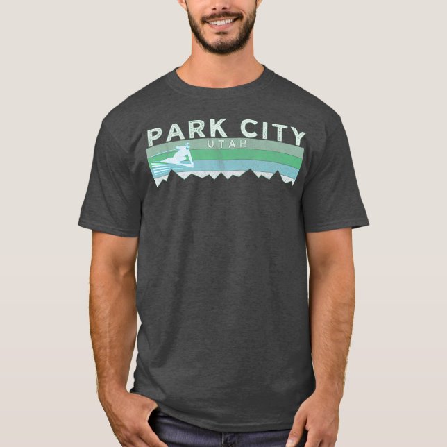 Camiseta Retro Park City Utah Esqui em Descanso (Frente)
