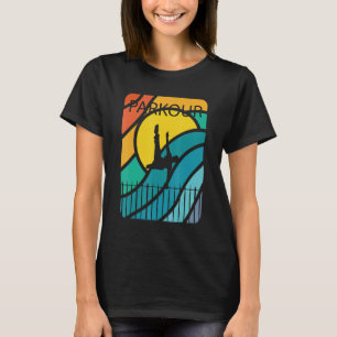 Camiseta Retro Parkour For Boys Silhouette Vintage