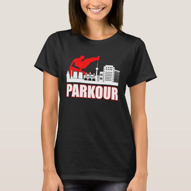 Camiseta Retro Parkour Sport Climbing Bouldering Parkour (Frente)