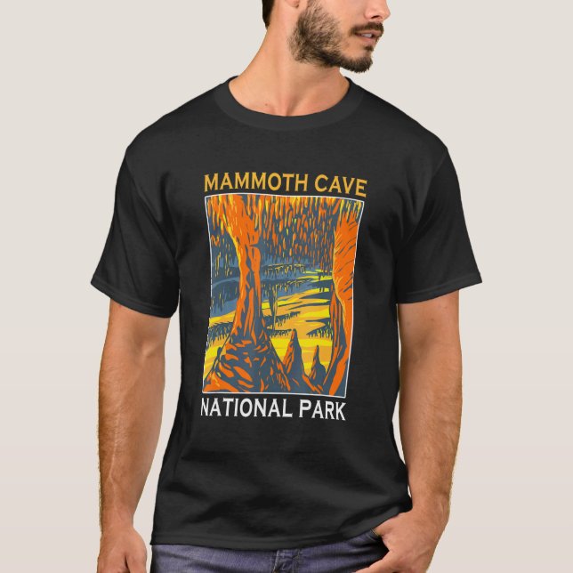 Camiseta Retro Parque Nacional da Caverna do Mamute Caminha (Frente)