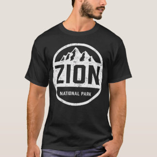 Camiseta Retro Parque Nacional Zion Utah Montanha Mulheres 