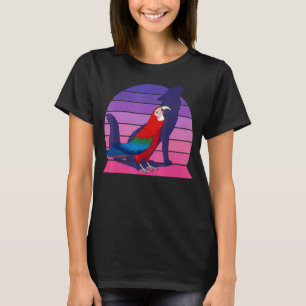 Camiseta Retro Parrot I Howling Wolf I Screing Green wing