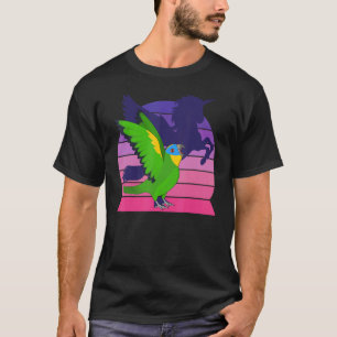 Camiseta Retro Parrot I Winged Unicorn I Orange winged Amaz