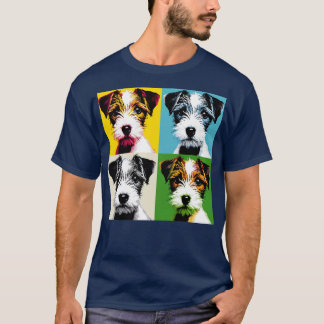 Camiseta Retro Parson Russell Terrier Art Cute Puppy 1