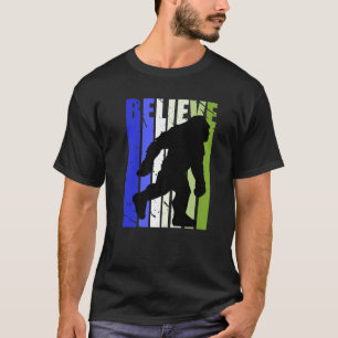 Camiseta Retro Pé-Grande Yeti Vintage Designs Distintas Azu