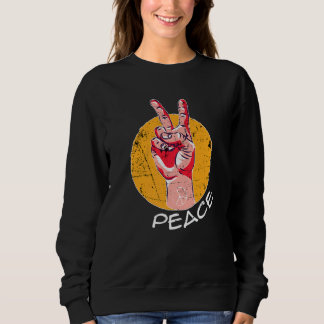 Camiseta Retro Peace Vintage Passion Hand Fingers Happines