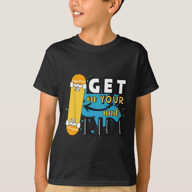 Camiseta Retro Pegue Seu Skate E Ande De Skate (Frente)