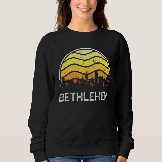 Camiseta Retro Pennsylvania Bethlehem Visitors Skyline Vint (Frente)