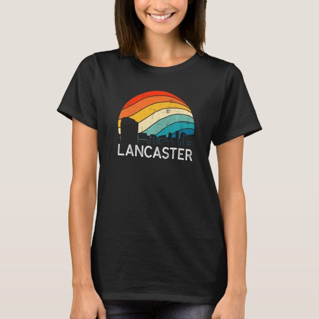 Camiseta Retro Pennsylvania Lancaster Skyline Vintage Urban (Frente)